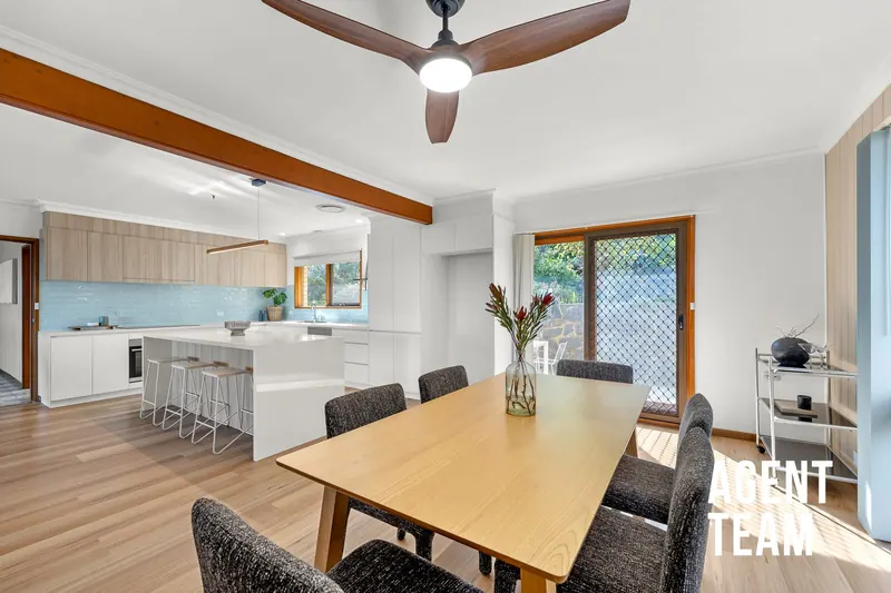 Kitchen and dining area at 11 Bainton Crescent, Melba