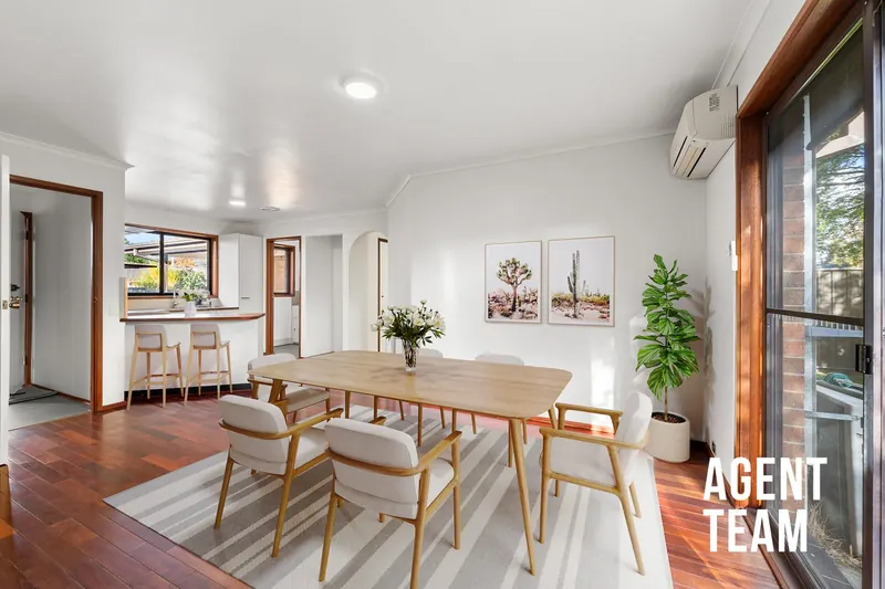 Dining area and kitchen at 3/30 Cartwright Street, Charnwood