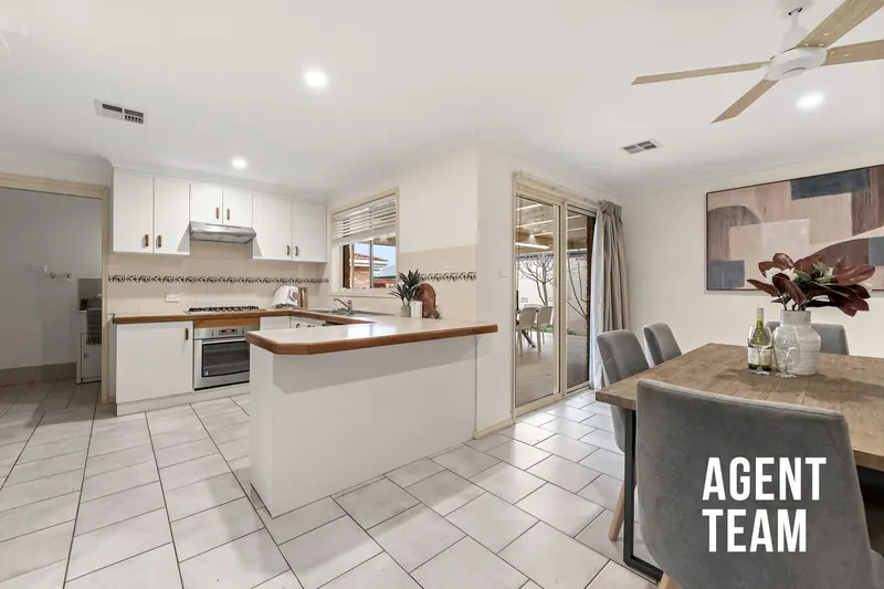 Kitchen and dining area at 43 Magenta Square, Amaroo