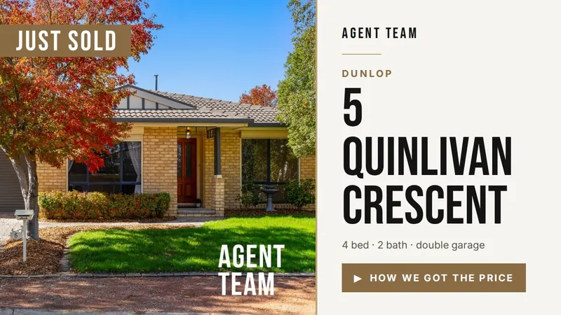 Just sold: 5 Quinlivan Crescent, Dunlop