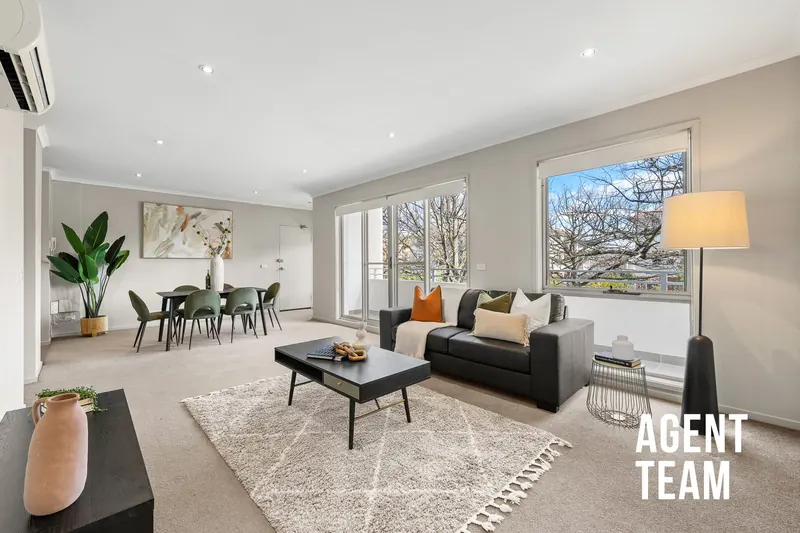 Living and dining area at 9/24 Ijong Street, Braddon