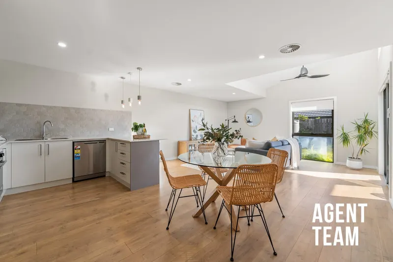 Open-plan kitchen and dining at 9/49 Fullston Way, Holt